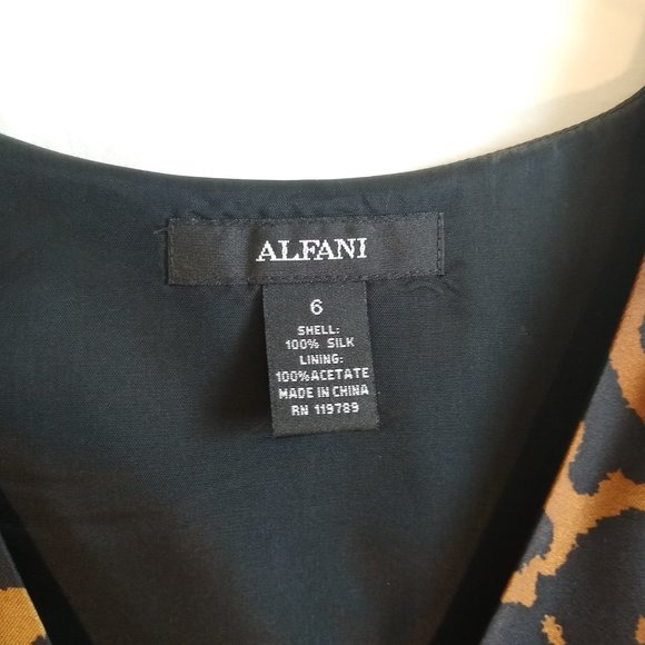 Alfani Silk Ombre Leopard Print Sleeveless Dress - Picture 6 of 6